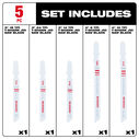 T-Shank Bi-Metal Jig Saw Blade Set, 5 Piece image number 1